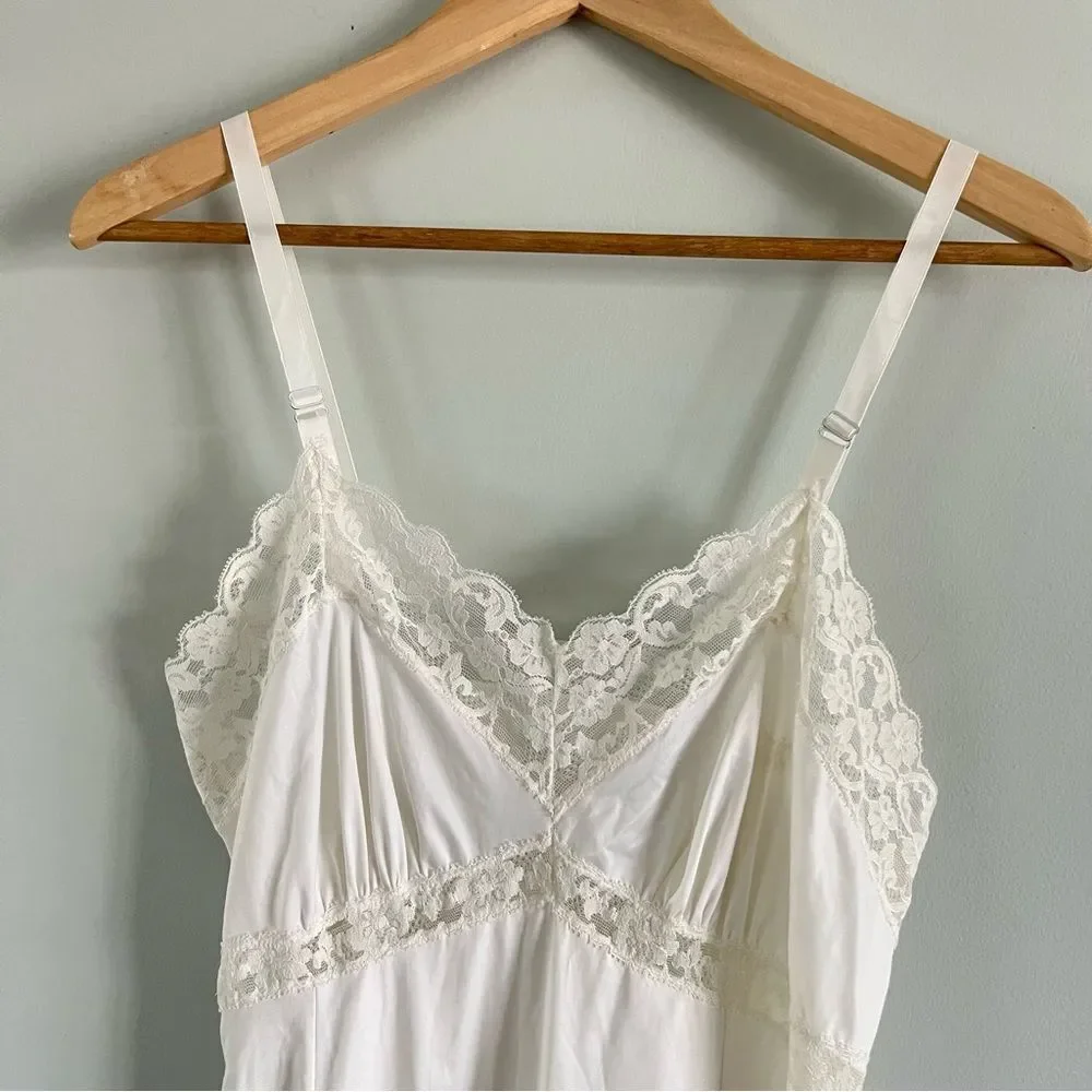 Vintage Satin Lace Slip Dress - Picture 4 of 9